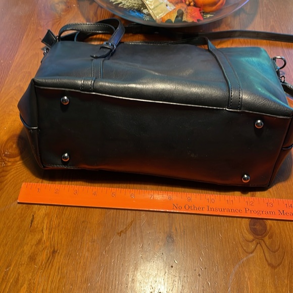 Black Leather Tote Bag - Picture 11 of 11